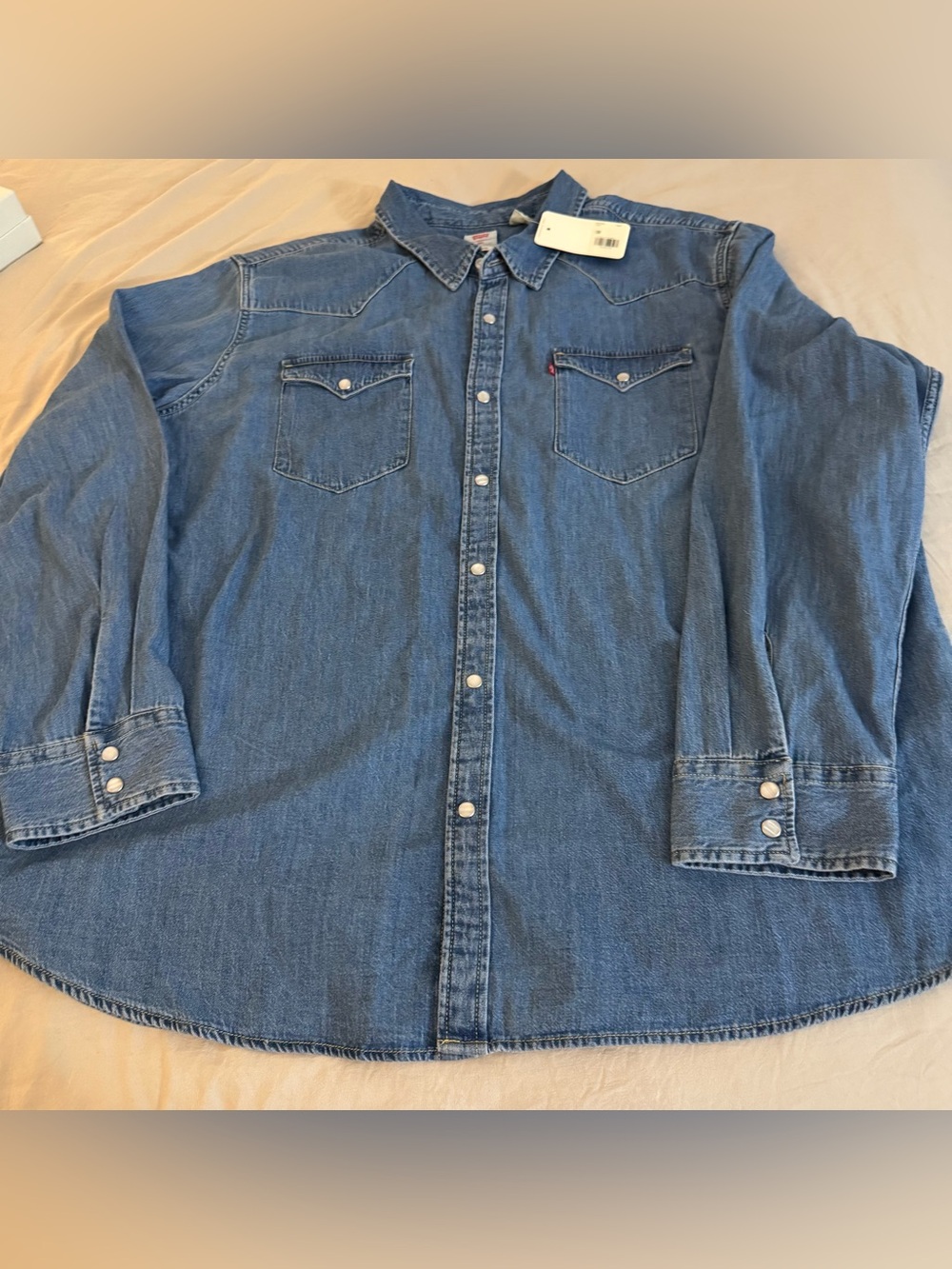NEW NWT Levi’s Men's Classic Western Long Sleeve Denim Shirt 3XL